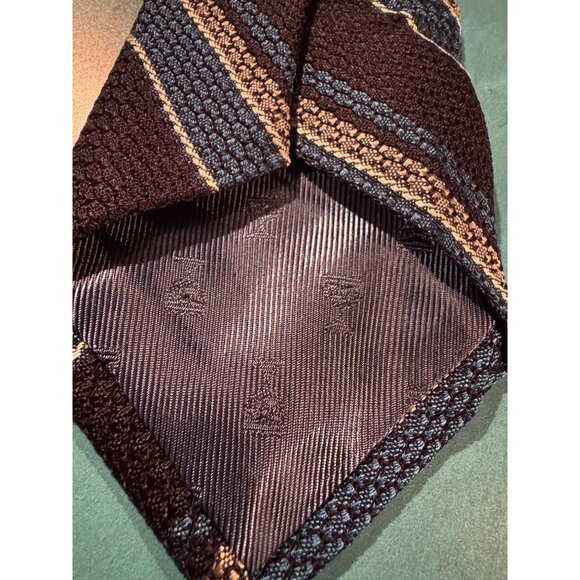 Dion Signature‎ Handcrafted Tie – Italian Pure Silk – Textured Stripe Design
